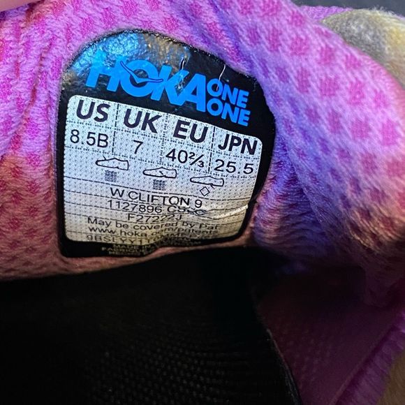HOKA ONE ONE CLIFTON 9 - Women’s Running Shoes - SIZE 8.5B - Picture 11 of 11